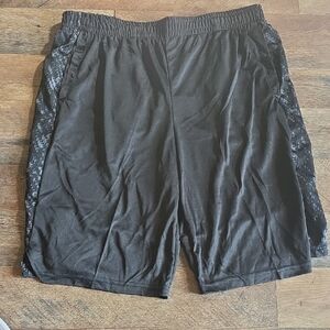 Zone Pro Men's Black Athletic Shorts with Patterned Sides